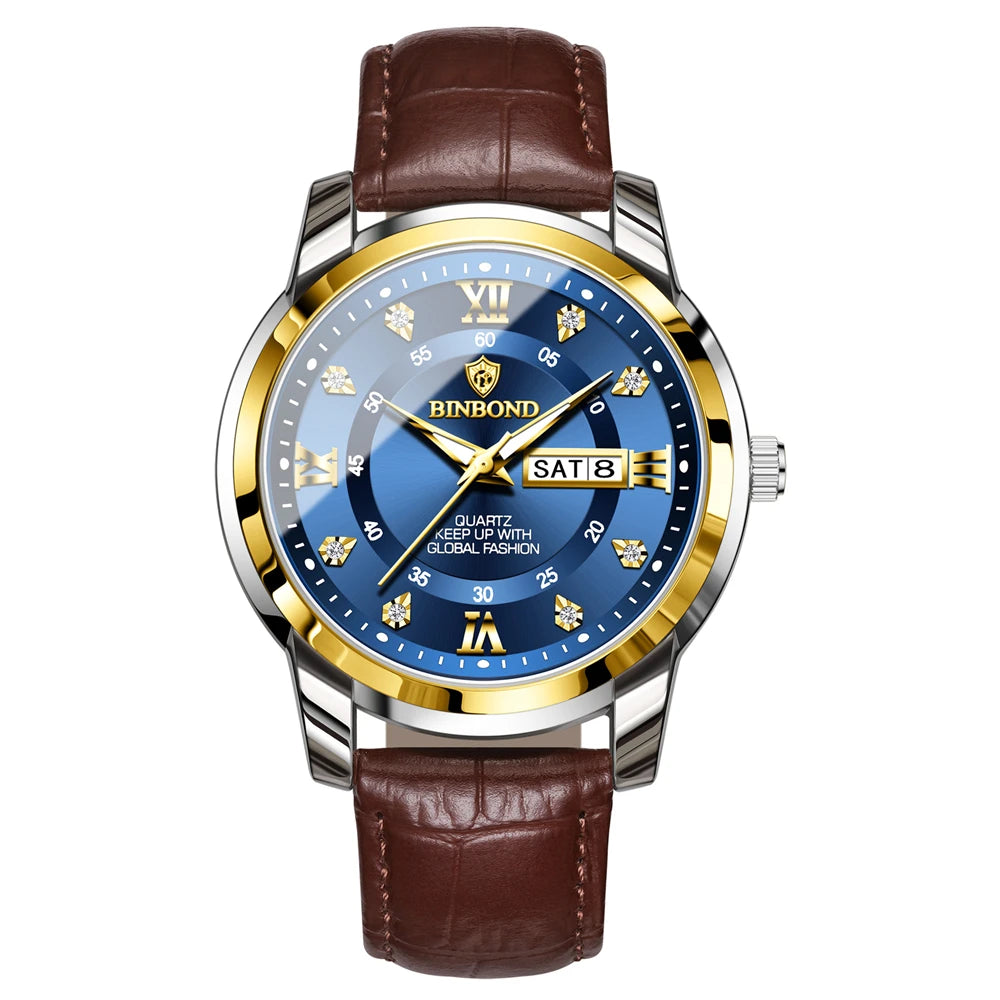 Casual Business Movement Fashion Quartz Wristwatches Gold Diamond Clock Men Luxury Watch Automatic Watches Mens Gifts Relojes